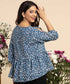 Sleeve Mid Open Printed Top